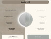 Lustra okrągłe z oświetleniem LED do łazienki 60cm z Dual color, Włącznik dotykowy, Mata grzewcza #7