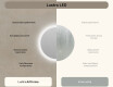 Lustro łazienkowe okrągłe z oświetleniem LED 80cm z Dual color, Włącznik dotykowy, Mata grzewcza #7