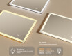 Prostokątne lustro łazienkowe LED 80x60cm z Dual color, Włącznik dotykowy, Mata grzewcza #3