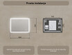 Prostokątne lustro łazienkowe LED 80x60cm z Dual color, Włącznik dotykowy, Mata grzewcza #8