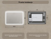Prostokątne lustro do łazienki z oświetleniem LED 100x70cm z Dual color, Włącznik dotykowy, Mata grzewcza #8