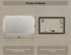 Prostokątne lustro do łazienki z oświetleniem LED 80x60/60x80 cm, Dual color, włącznik dotykowy, mata grzewcza #7