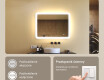 Zaokrąglone lustro do łazienki z oświetleniem LED, 80×60 cm, Dual color, włącznik dotykowy, mata grzewcza #4