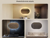 Owalne lustro z podświetleniem LED 80x50/50x80 cm, Dual color, włącznik dotykowy, mata grzewcza #2