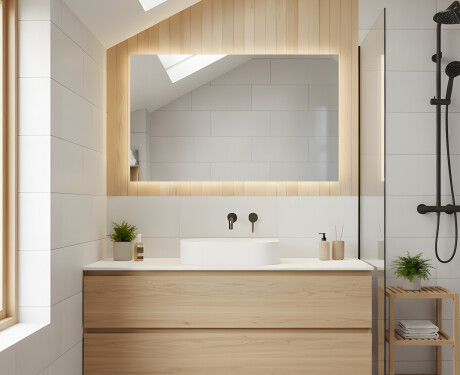 Lustro łazienkowe podświetlane 60x80/80x60 cm z neutralną barwą światła 4500K