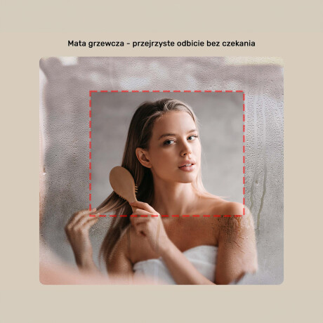 Okrągłe lustro podświetlane LED - 60/80 cm w srebrnej ramie aluminiowej #6