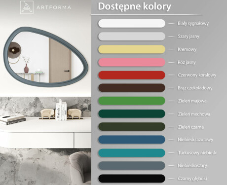 Asymetryczne lustro z dekoracyjną ramą MDF L304 #3