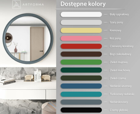 Lustro okrągłe z wykończeniem MDF L300 #3