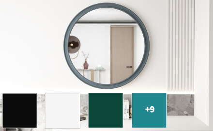 Lustro okrągłe z wykończeniem MDF L300