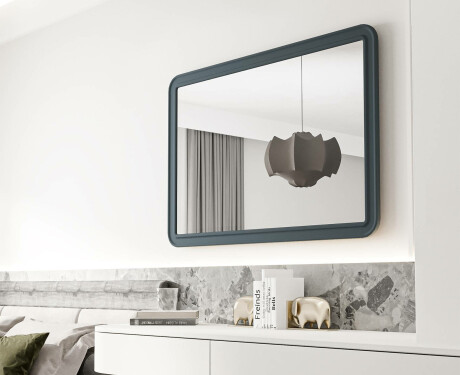 Zaokrąglone lustro w ramie MDF L299