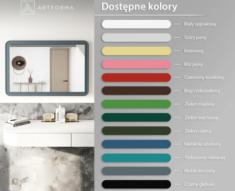 Zaokrąglone lustro w ramie MDF L299 #3
