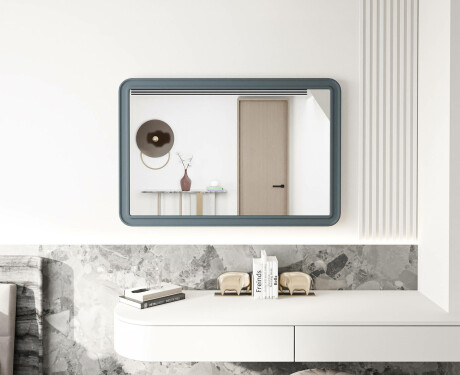Zaokrąglone lustro w ramie MDF L299 #4