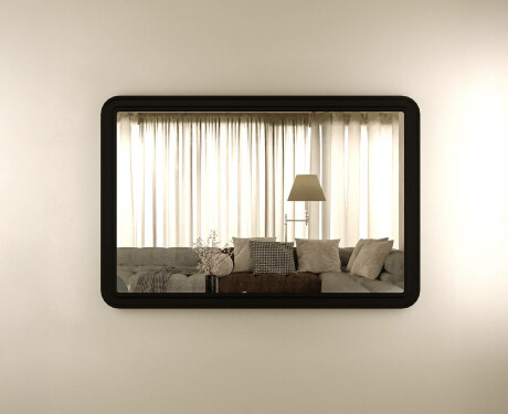 Zaokrąglone lustro w ramie MDF L299 #8