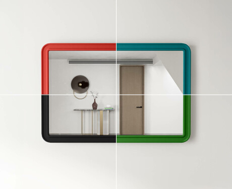 Zaokrąglone lustro w ramie MDF L299 #9