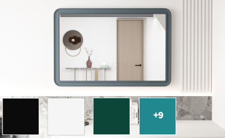 Zaokrąglone lustro w ramie MDF L299