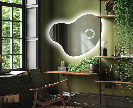 Lustro plama LED nieregularne z oświetleniem na ścianę N221 #4