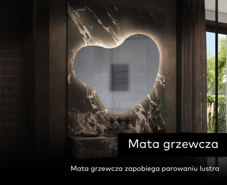 Lustro plama LED nieregularne z oświetleniem na ścianę N221 #9
