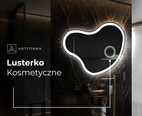 Lustro plama asymetryczne łazienkowe podświetlane LED N222 #4