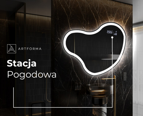 Lustro plama asymetryczne łazienkowe podświetlane LED N222 #6