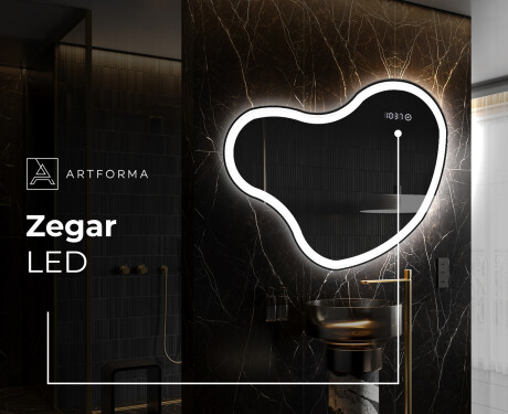 Lustro plama asymetryczne łazienkowe podświetlane LED N222 #7