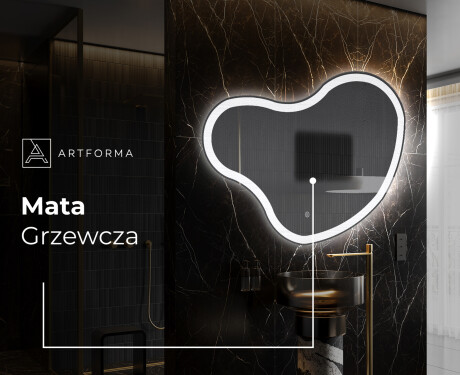 Lustro plama asymetryczne łazienkowe podświetlane LED N222 #8