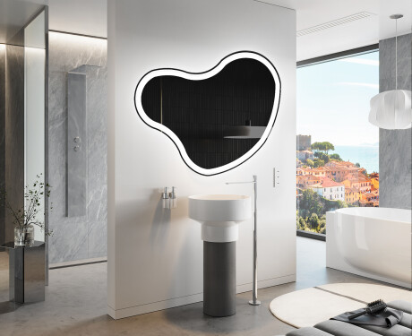 Lustro plama asymetryczne łazienkowe podświetlane LED N222 #9