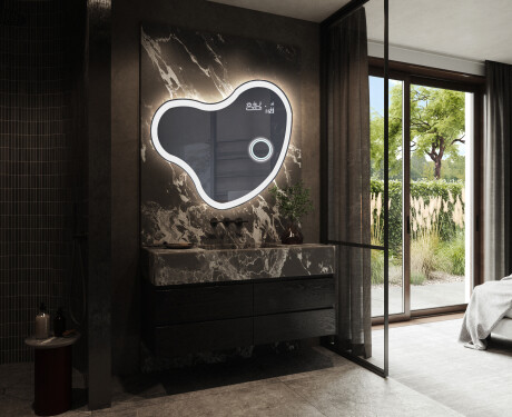 Lustro plama asymetryczne łazienkowe podświetlane LED N222 #10