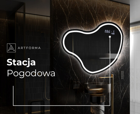 Lustro asymetryczne łazienkowe podświetlane LED N223 #6