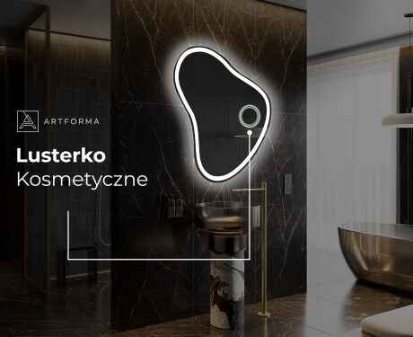 Lustro LED nieregularne z oświetleniem na ścianę V222 #5