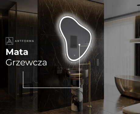 Lustro LED nieregularne z oświetleniem na ścianę V222 #9