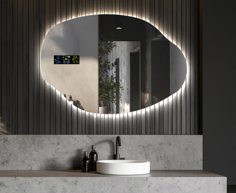 Lustro asymetryczne łazienkowe podświetlane LED O221 #6