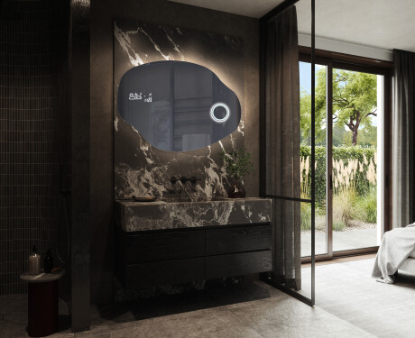 Lustro asymetryczne łazienkowe podświetlane LED O221 #10