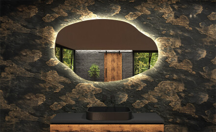 Lustro asymetryczne łazienkowe podświetlane LED O221