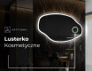 Lustro asymetryczne łazienkowe podświetlane LED O222 #4