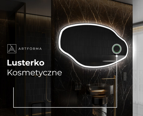 Lustro asymetryczne łazienkowe podświetlane LED O222 #4
