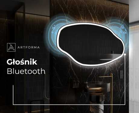 Lustro asymetryczne łazienkowe podświetlane LED O222 #5