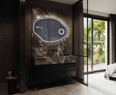 Lustro asymetryczne łazienkowe podświetlane LED O223 #10