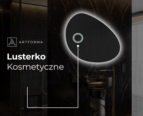 Lustro asymetryczne łazienkowe podświetlane LED H221 #5