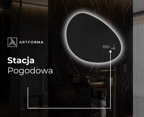 Lustro asymetryczne łazienkowe podświetlane LED H221 #7