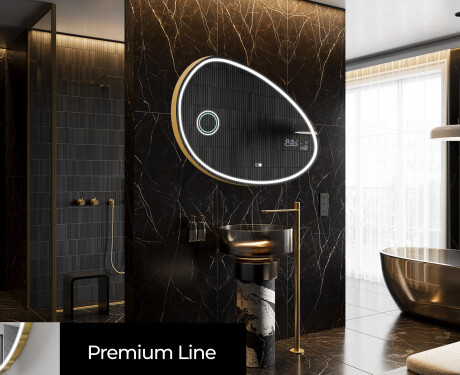 Lustro asymetryczne łazienkowe podświetlane LED H223 #4