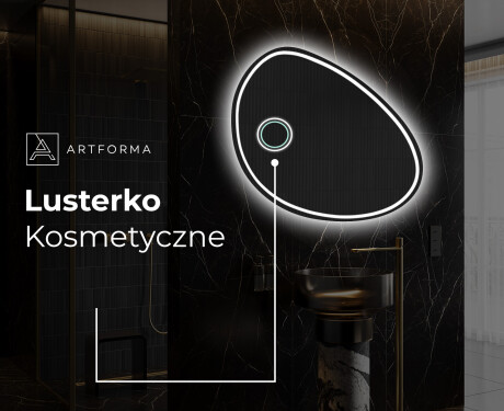 Lustro asymetryczne łazienkowe podświetlane LED H223 #5