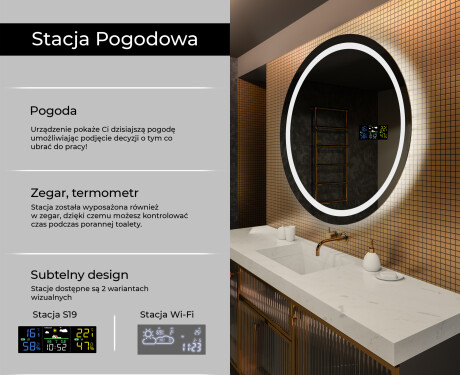 Okrągłe lustro łązienkowe z podświetleniem LED33 #2