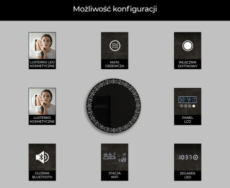 Okrągłe Lustro Łazienkowe Podświetlane LED35 #8