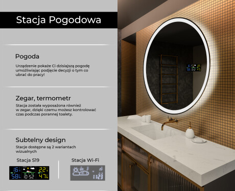 Okrągłe Lustro Łazienkowe Podświetlane LED76 #2