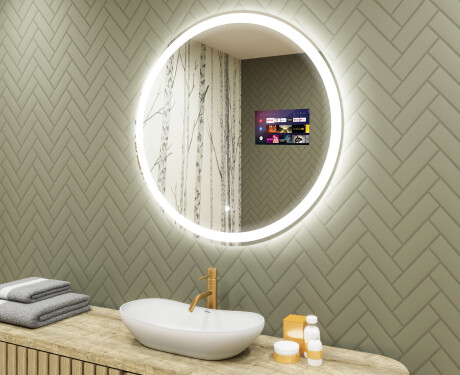 Okrągłe Lustro Łazienkowe Podświetlane L76 90cm - SmartScreen, DualColor