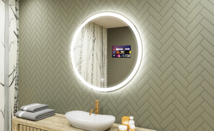 Okrągłe Lustro Łazienkowe Podświetlane L76 90cm - SmartScreen, DualColor