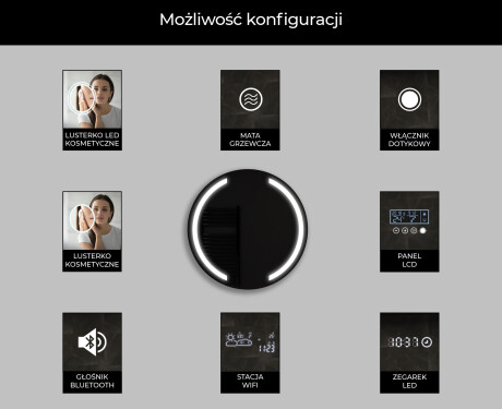 Okrągłe Lustro Łazienkowe Podświetlane LED97 #7