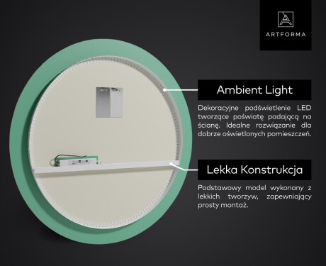 Okrągłe Lustro Łazienkowe Podświetlane LED97 #3