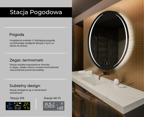 Okrągłe Lustro Łazienkowe Podświetlane LED99 #2