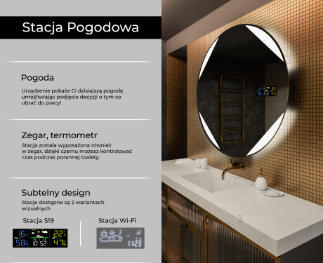 Okrągłe Lustro Łazienkowe Podświetlane LED114 #2